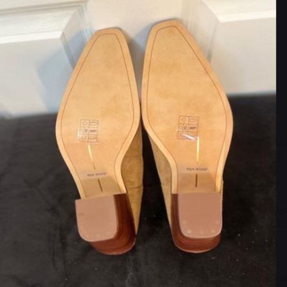 Dolce Vita Western Suede Heeled Mules in Brown from Anthropologie - Size 9 - NWT - Picture 11 of 13
